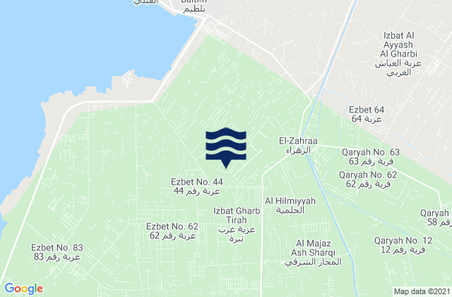 Mappa delle Getijden in Markaz al Ḩāmūl, Egypt
