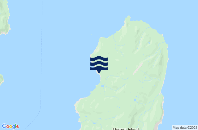 Mappa delle Getijden in Marmot Island (Marmot Strait), United States
