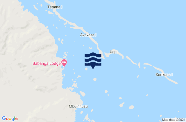 Mappa delle Getijden in Marovo Lagoon, Solomon Islands