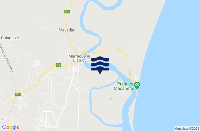Mappa delle Getijden in Marracuene District, Mozambique