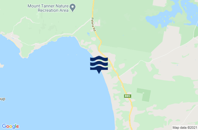 Mappa delle Getijden in Marshall Beach, Australia