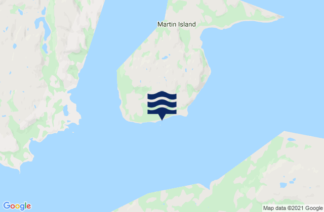 Mappa delle Getijden in Martin Island, Canada