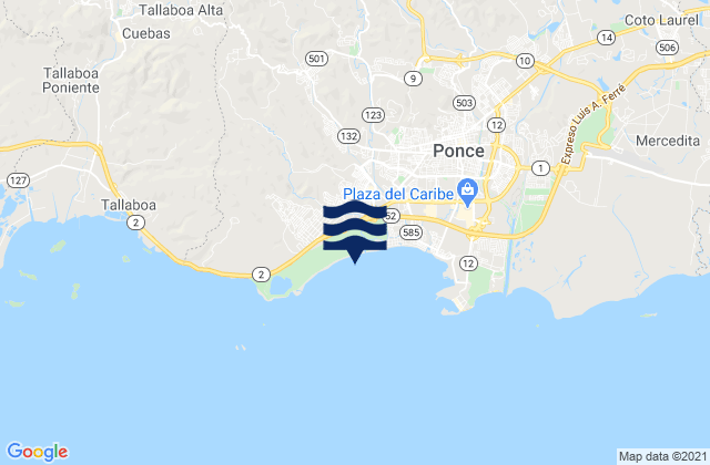 Mappa delle Getijden in Marueño Barrio, Puerto Rico