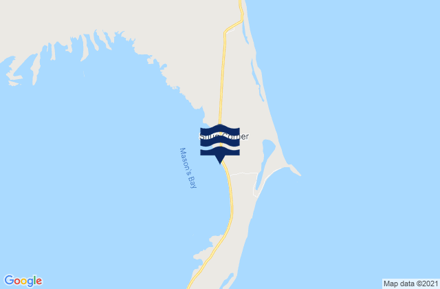 Mappa delle Getijden in Masons Bay, Bahamas