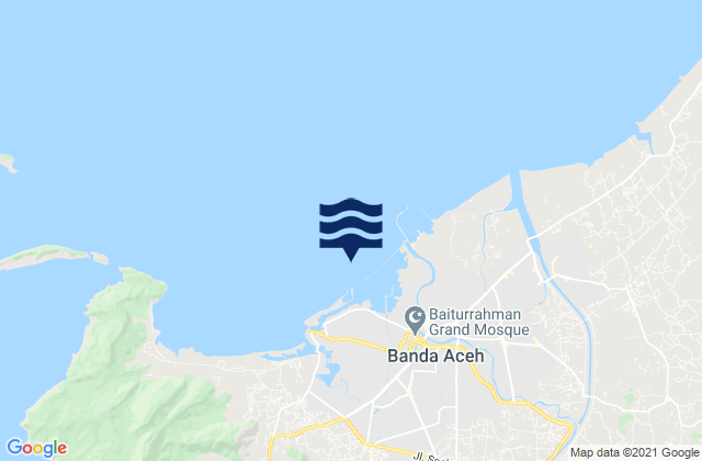 Mappa delle Getijden in Mata Ie, Indonesia