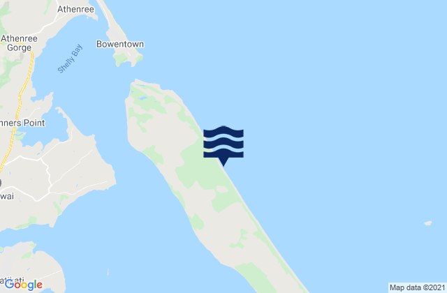 Mappa delle Getijden in Matakana Island, New Zealand