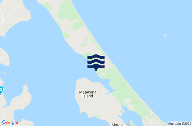 Mappa delle Getijden in Matakana Island, New Zealand
