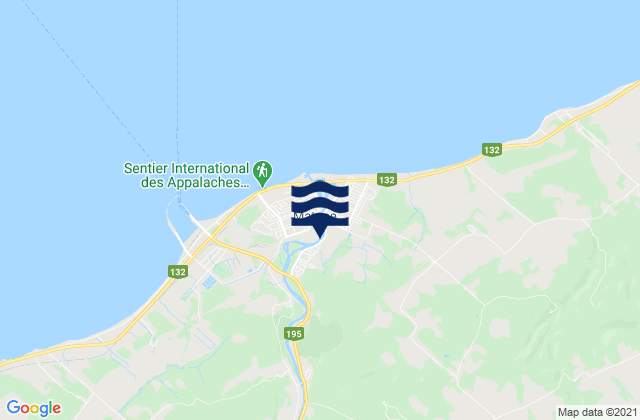 Mappa delle Getijden in Matane, Canada