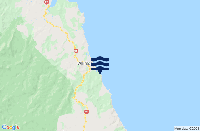 Mappa delle Getijden in Mataora Bay, New Zealand