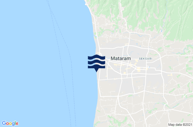 Mappa delle Getijden in Mataram, Indonesia