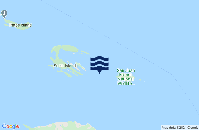 Mappa delle Getijden in Matia Island 0.8 mile west of, United States