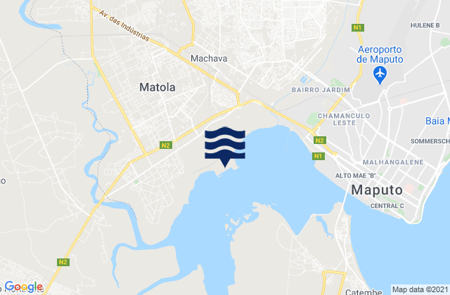 Mappa delle Getijden in Matola, Mozambique