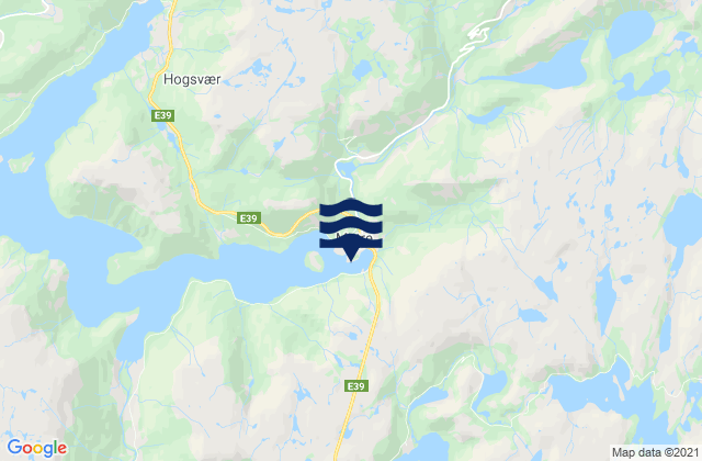 Mappa delle Getijden in Matre, Norway