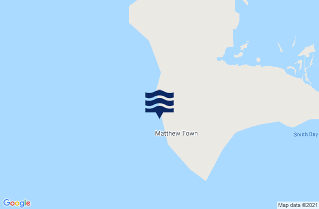 Mappa delle Getijden in Matthew Town, Bahamas