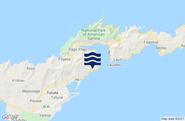 Mappa delle Getijden in Matu'u, American Samoa