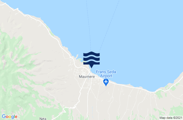 Mappa delle Getijden in Maumere, Indonesia