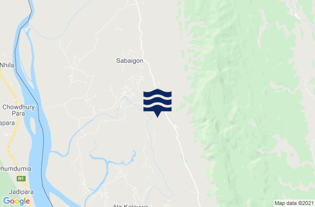 Mappa delle Getijden in Maungdaw District, Myanmar