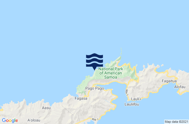 Mappa delle Getijden in Mauputasi County, American Samoa