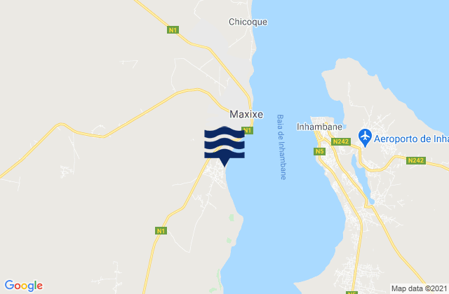 Mappa delle Getijden in Maxixe, Mozambique