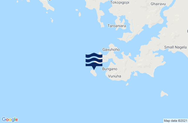 Mappa delle Getijden in Mbungana Island, Solomon Islands