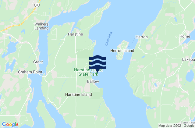 Mappa delle Getijden in Mc Micken Island Case Inlet, United States
