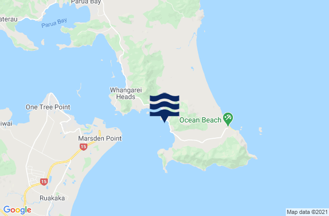 Mappa delle Getijden in McKenzie Bay, New Zealand