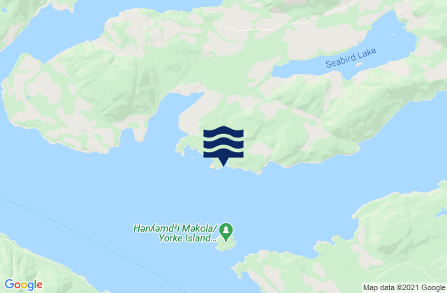 Mappa delle Getijden in McLeod Bay, Canada