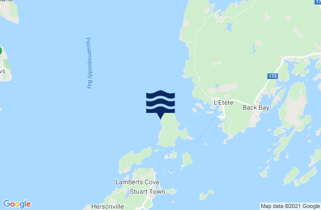 Mappa delle Getijden in Mcmaster Island, Canada