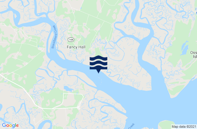 Mappa delle Getijden in Medway River at Marsh Island, United States