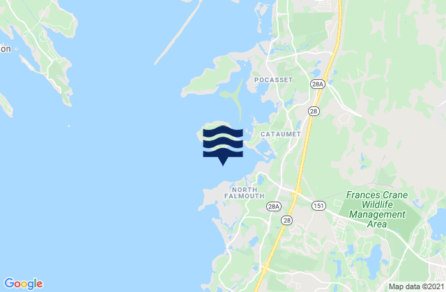 Mappa delle Getijden in Megansett Harbor, United States
