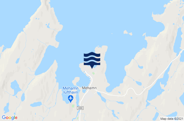 Mappa delle Getijden in Mehamn, Norway