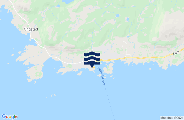 Mappa delle Getijden in Melbu, Norway