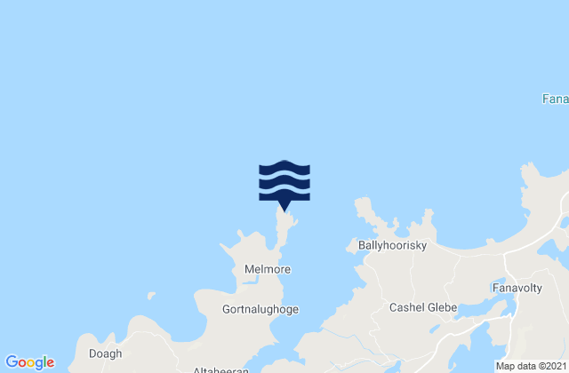 Mappa delle Getijden in Melmore Head, Ireland