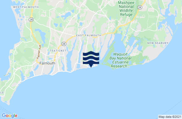 Mappa delle Getijden in Menauhant Beach, United States