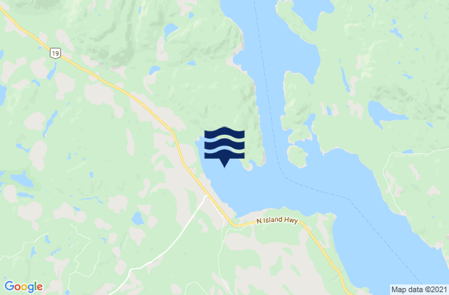 Mappa delle Getijden in Menzies Bay, Canada