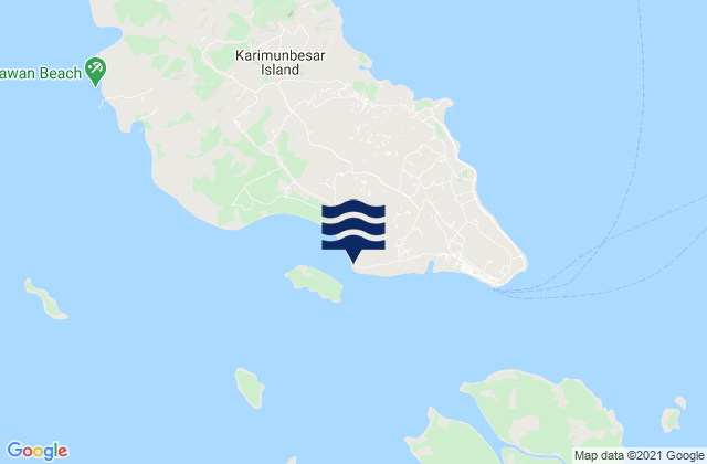 Mappa delle Getijden in Meral, Indonesia