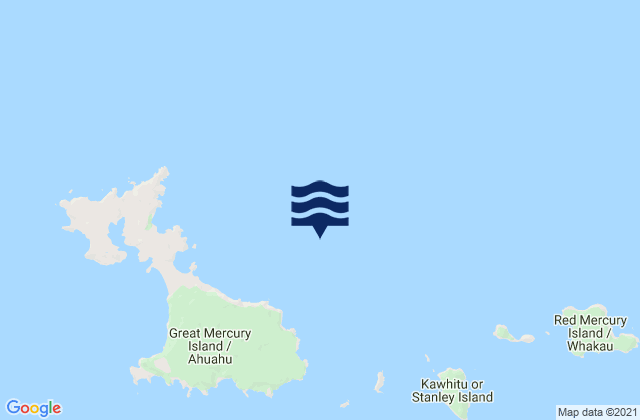 Mappa delle Getijden in Mercury Islands (Iles d'Haussez), New Zealand