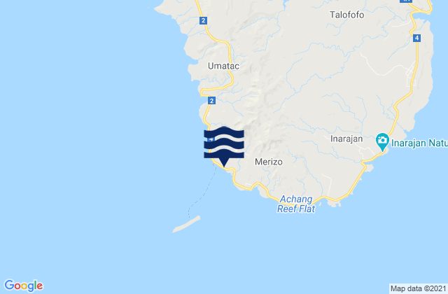 Mappa delle Getijden in Merizo Municipality, Guam