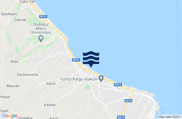 Mappa delle Getijden in Merkez, Turkey