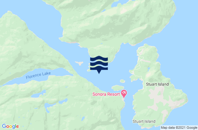 Mappa delle Getijden in Mermaid Bay, Canada