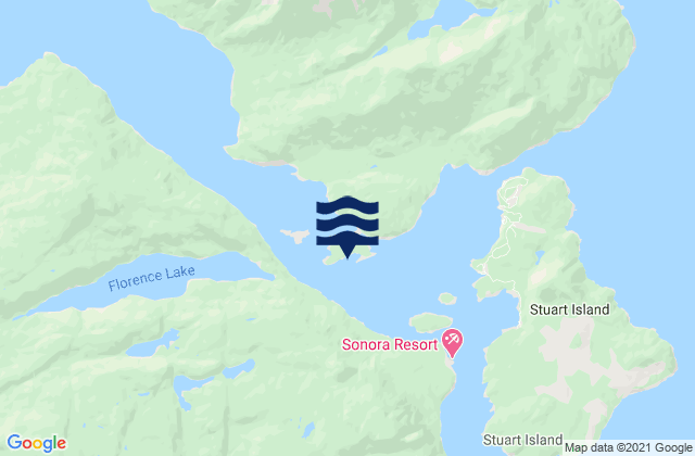 Mappa delle Getijden in Mermaid Bay, Canada