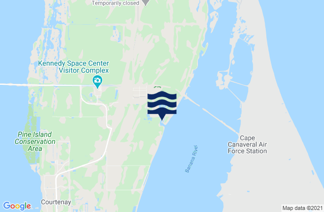 Mappa delle Getijden in Merritt Island, United States