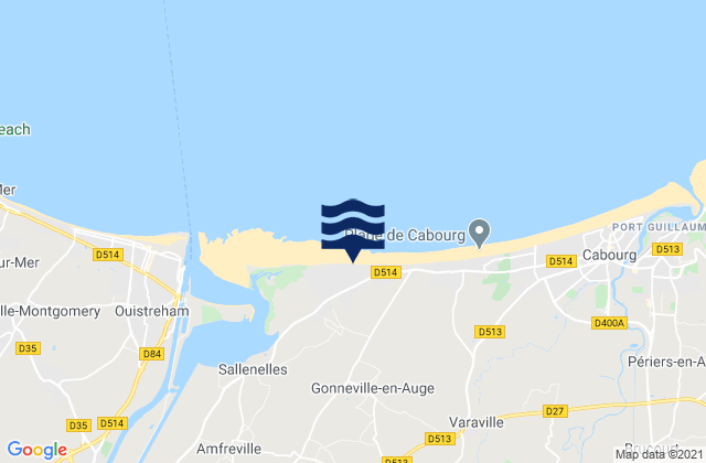 Mappa delle Getijden in Merville-Franceville-Plage, France