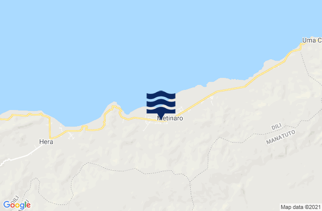 Mappa delle Getijden in Metinaro, Timor Leste