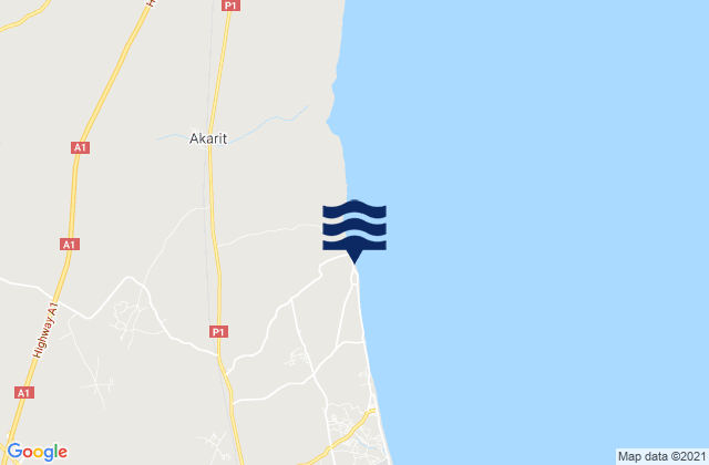Mappa delle Getijden in Metouia, Tunisia