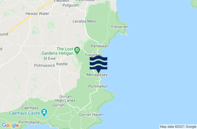 Mappa delle Getijden in Mevagissey Habour Beach, United Kingdom