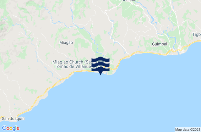 Mappa delle Getijden in Miagao, Philippines
