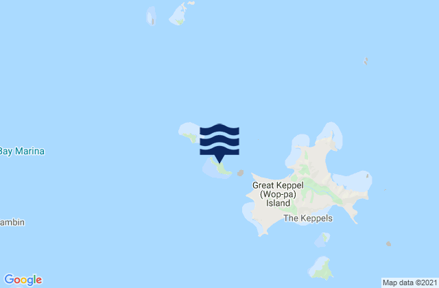 Mappa delle Getijden in Middle Island, Australia