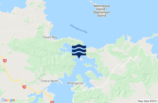 Mappa delle Getijden in Milford Island (Wairaupo Island), New Zealand