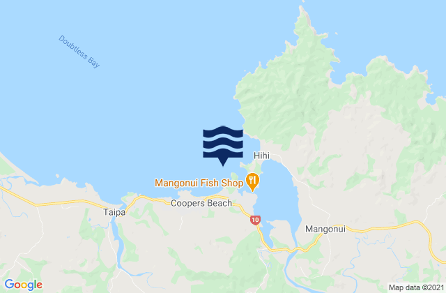 Mappa delle Getijden in Mill Bay, New Zealand